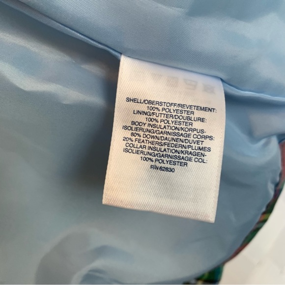 Land’s End Plaid Puffer Vest Holiday colors women’s size small - Picture 10 of 13